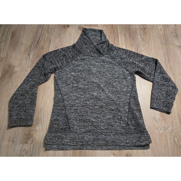 L.L. Bean Cowl Neck Pullover Sweater Size Medium Gray Black - Picture 1 of 9